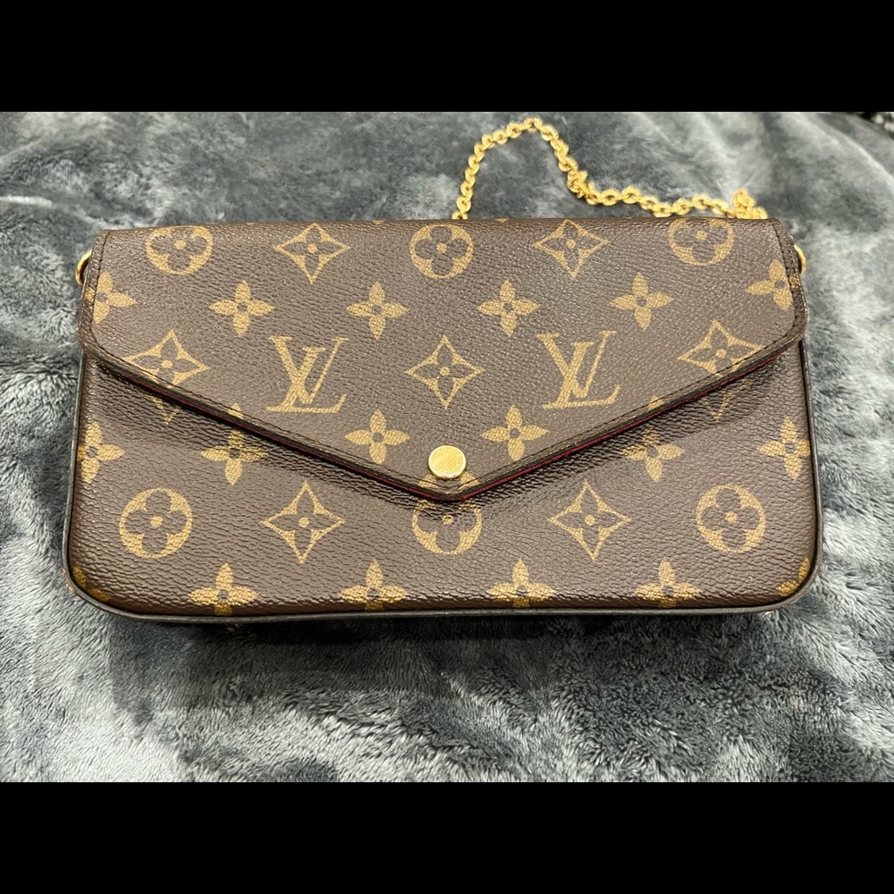 Auth Louis Vuitton monogram Felicie